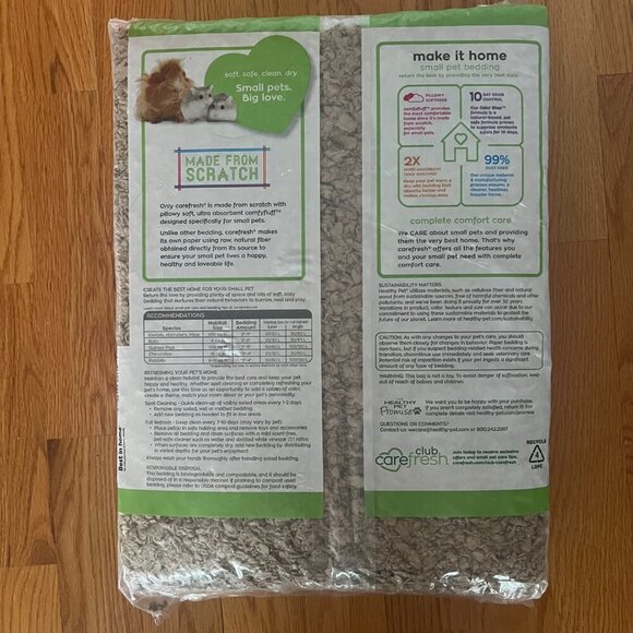 Carefresh Natural Small Pet Bedding 60 liters Guinea Pig Rabbit Hamster - Picture 6 of 7